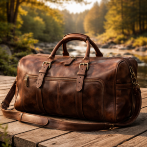 The Clownfish Crocodila 27 LTR Travel Duffel Bag Luggage Cabin Luggage Weekender Bag (Dark Brown)