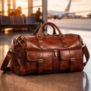 Unisex Textured Leatherette Stylish 35 Liter Cabin Bags